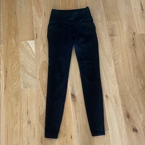 Athleta Black Textured High-Rise Leggings